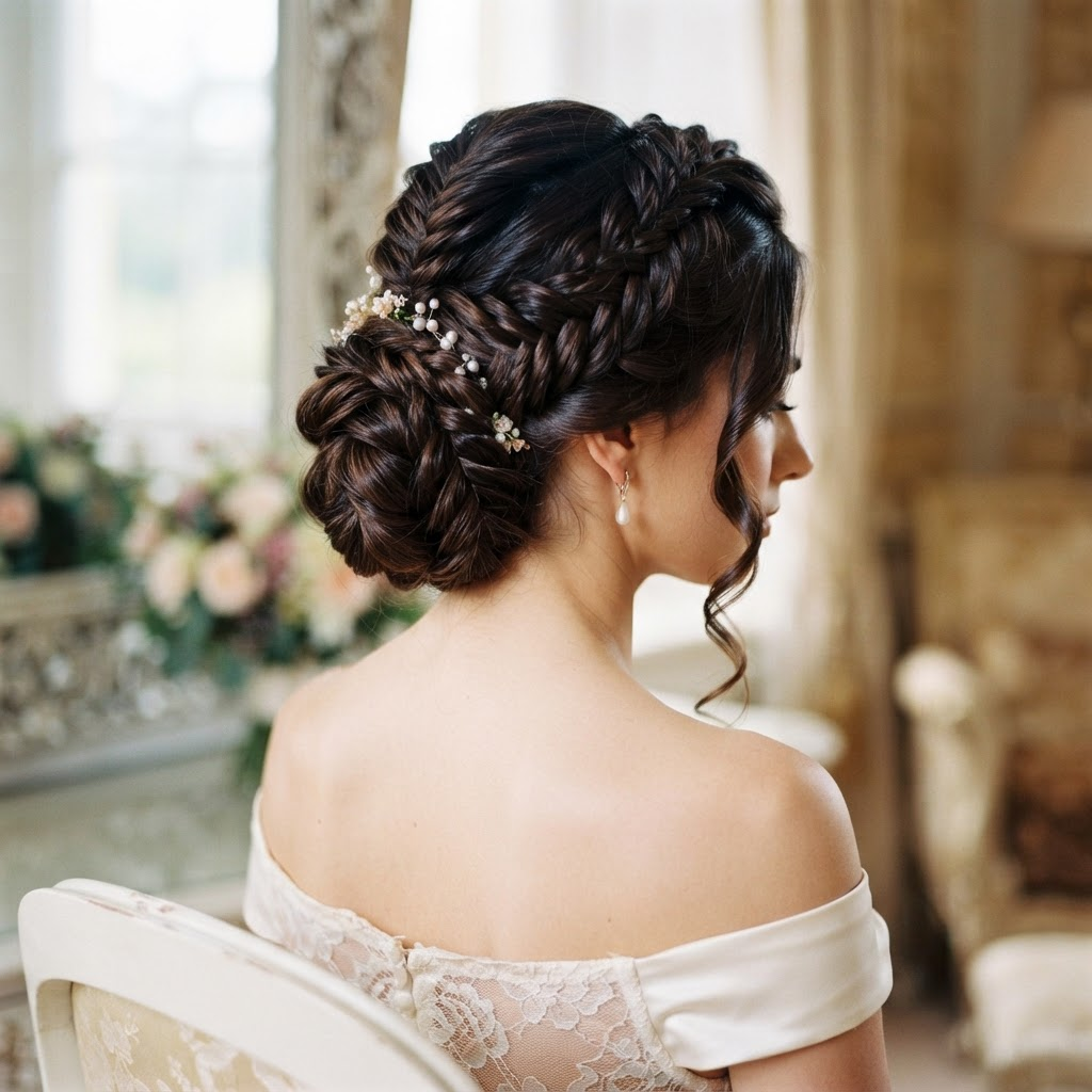 Braided formal updo